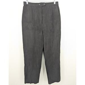 Da-Rue of California Faux Suede Pants Womens 14 Black Vintage Elastic Waist USA